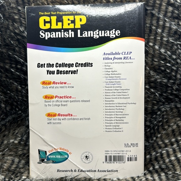 CLEP Spanish Language Book with 2 Audio CDs - Picture 3 of 5